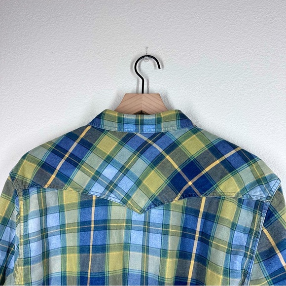 Lucky Brand 100% Cotton Western Pearl Snap Long Sleeve Button Up Shirt Large NWT - Picture 11 of 12